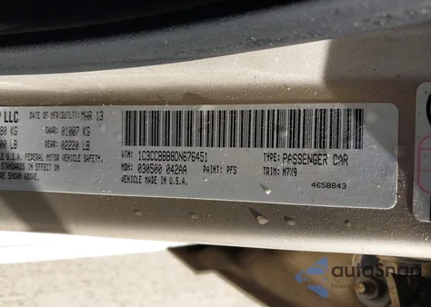2013 Chrysler 200 Touring from USA, damaged, VIN 1C3CCBBB8DN676451